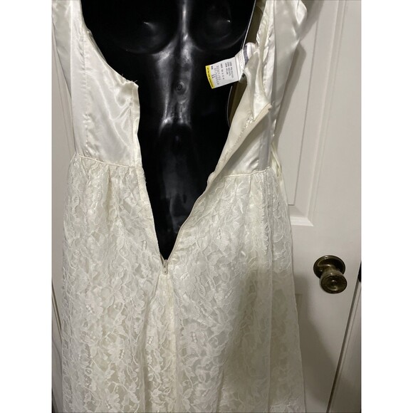VTG GUNNE SAX Jessica McClintock Ivory Wedding Bridal Dress Size 11 See Measure - Picture 9 of 15